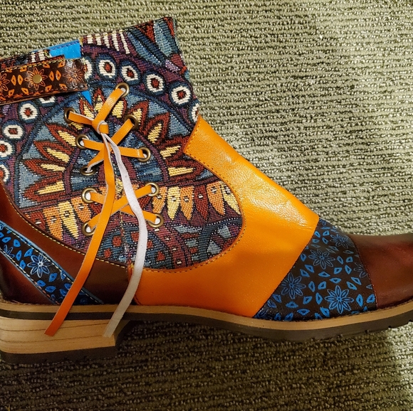 Colorful Ankle Boots! 🧡💙 - Picture 4 of 4
